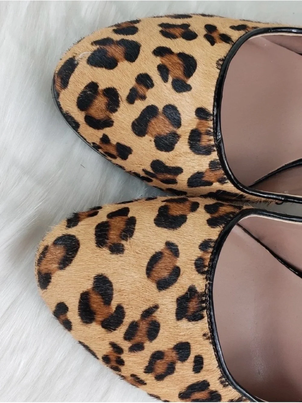 Franco Sarto Leopard Print Pumps - Tan Black